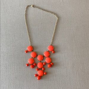 Orange and Gold JCrew Bubble Necklace